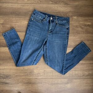 Seven7 Women's Blue DenimTummy less High Rise Skinny Slim Jeans Size 10
